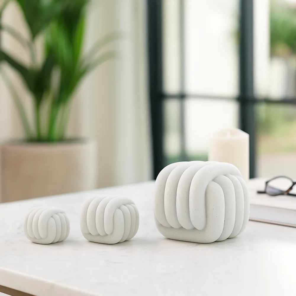 BARNETRIDGE SET OF 3 WHITE DECOR 5 (IN)