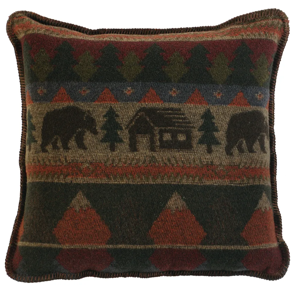 Cabin Bear - Décor Pillow - 20x20