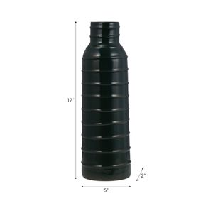 CER, 17"H TRIBAL VASE, FOREST GREEN 10