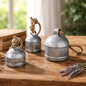 Gold Antique Bell Set of 3 6.5in, 5.5in, 4in 2