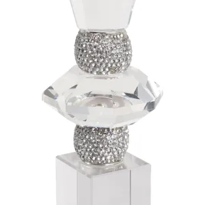 GRANLEYSHAW CLEAR CANDLE HOLDER 12 (IN) 8