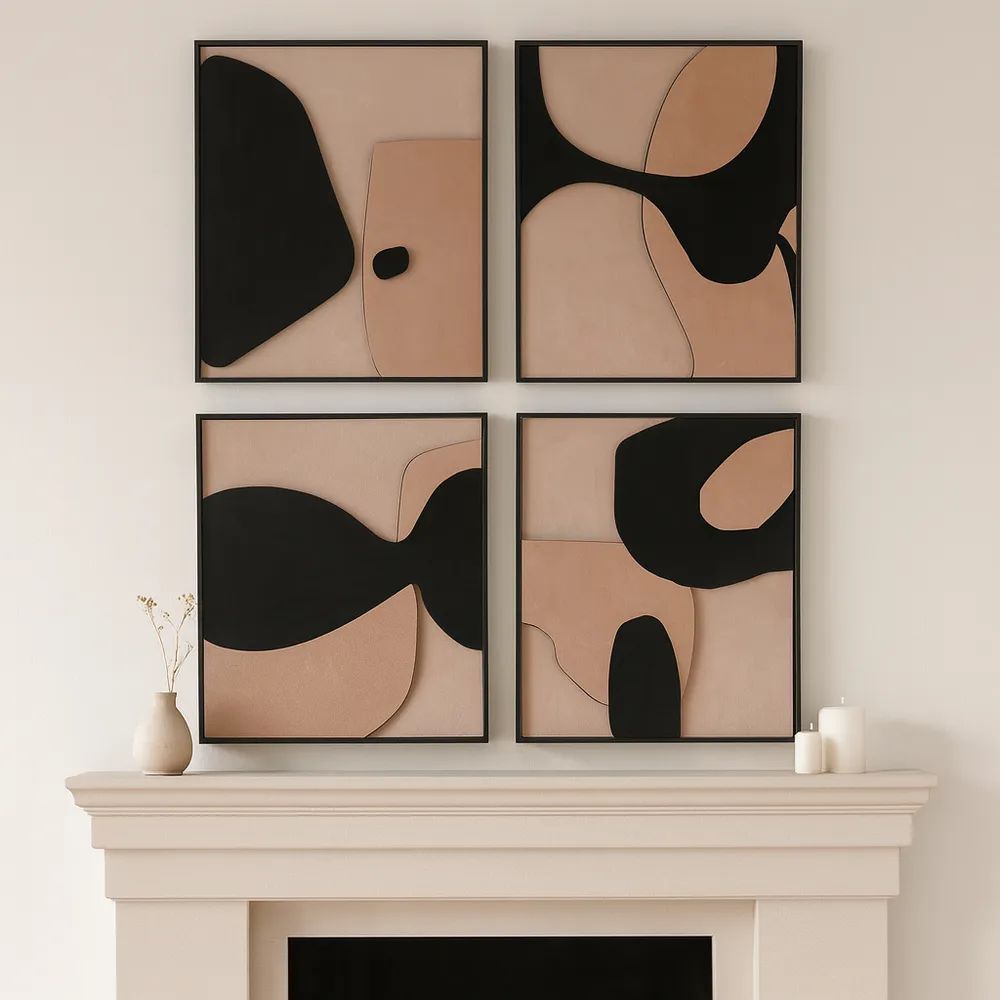 CHESTERSTONE SET OF 4 IVORY ART 20 (IN)