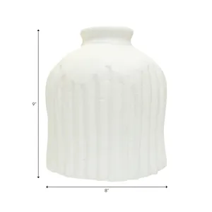 BOLTONCROSS WHITE VASE 9 (IN) 9
