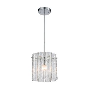Glass Symphony 10'' Wide 1-Light Mini Pendant - Polished Chrome 1