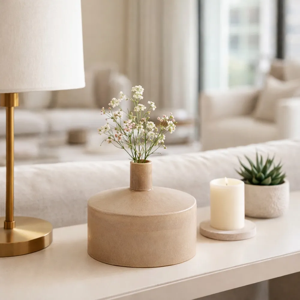 ROCKMILL BROWN VASE 7 (IN)