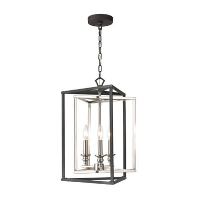 Salinger 16″ Wide 3-Light Pendant - Charcoal