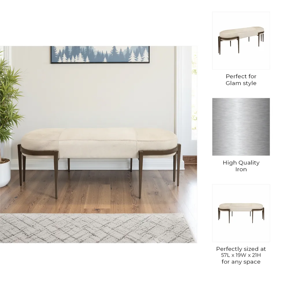 CROSBYFORD WHITE BENCH 19 (IN)