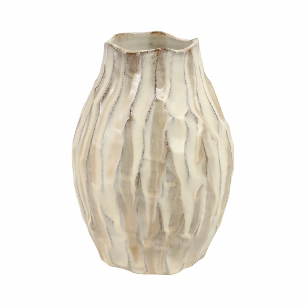 CROSBYLEY CREAM VASE 10 (IN)