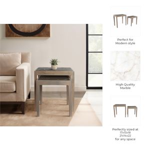 CALDERCROSS SET OF 2 BROWN TABLE 22 (IN) 10