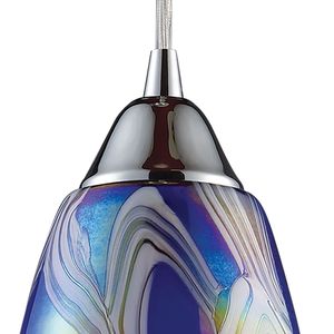 Iridescence 5'' Wide 1-Light Mini Pendant - Satin Nickel 2