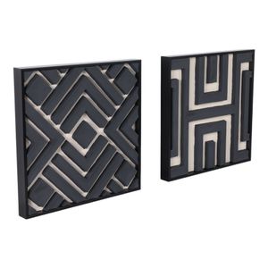 HALEHAVEN SET OF 2 BLACK ART 20 (IN) 3