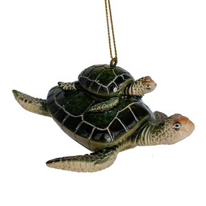 3-1/2" MOTHER AND BABY TURTLE ORNAMENT 1