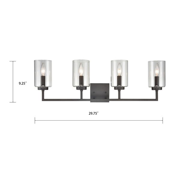 West End 29.75'' Wide 4-Light Vanity Light - Oil Rubbed Bronze