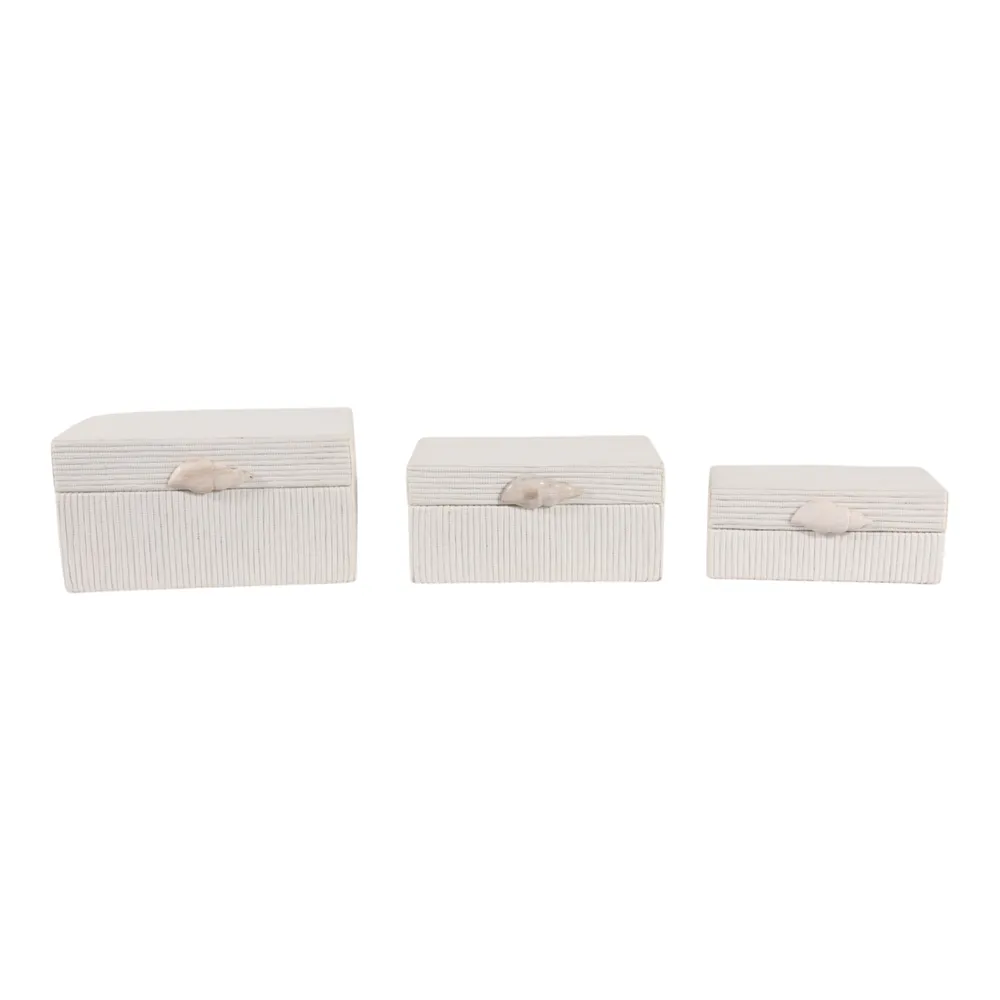 DRAKEMILL SET OF 3 BROWN BOXES 7 (IN)