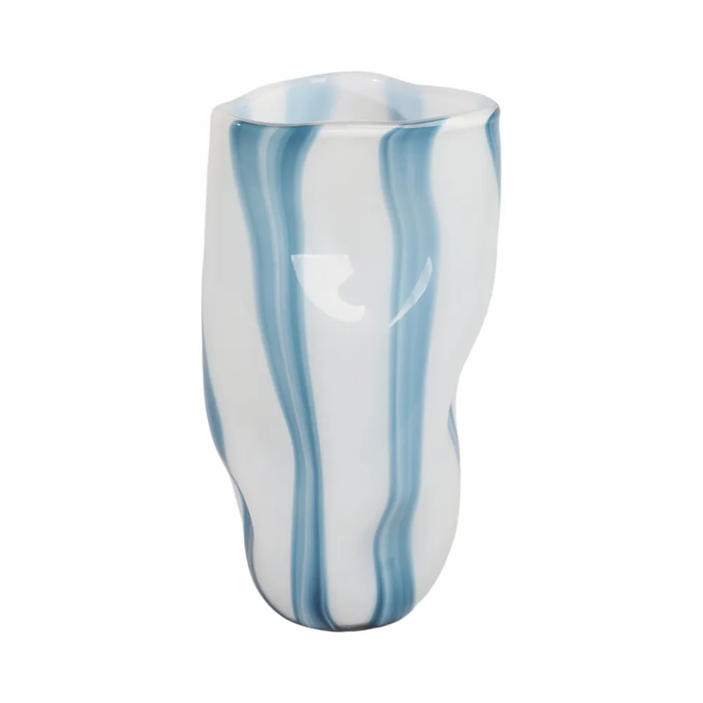 BIRCHBURN BLUE GLASS VASE 14 (IN)