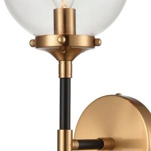 Boudreaux 21'' High 2-Light Sconce - Matte Black with Antique Gold 3