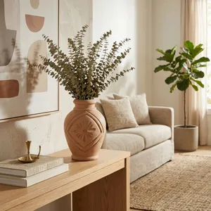 GAVIN RED VASE 11 (IN) 7