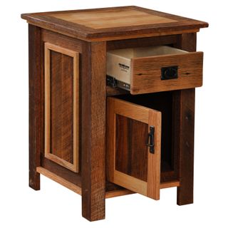 Colonial Barnwood Enclosed Nightstand