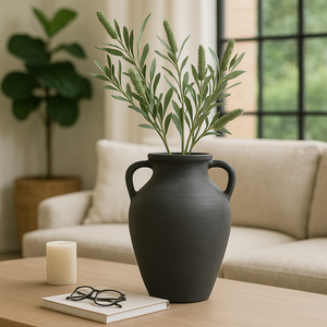 DRAKEWELL BLACK VASE 13 (IN) 11