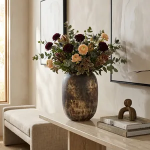 HENDONSIDE BROWN GLASS VASE 18 (IN) 2