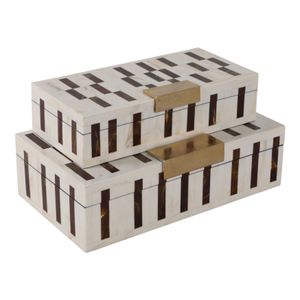 CHLOETON SET OF 2 BROWN BOXES 5 (IN) 6