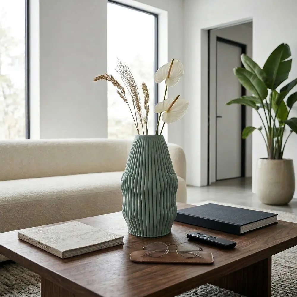 RUBYLEY GREEN VASE 12 (IN)
