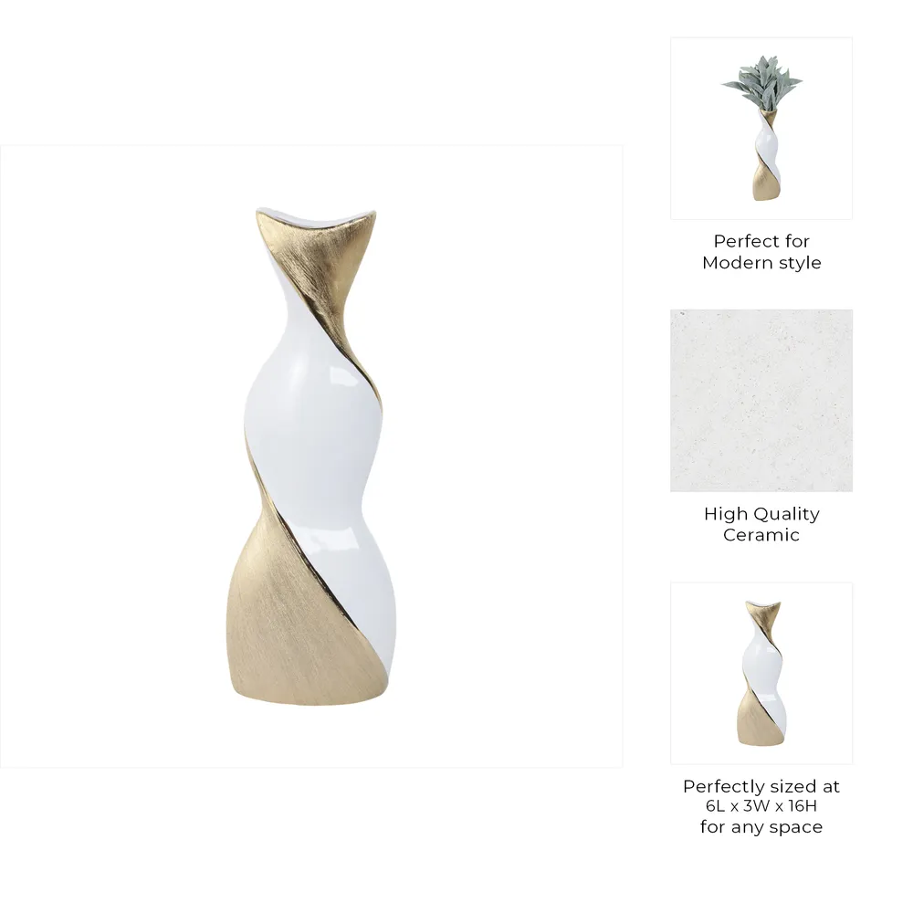 BRICESTONE GOLD VASE 16 (IN)