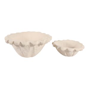 GLASTONRIDGE SET OF 2 IVORY BOWLS 6 (IN) 5