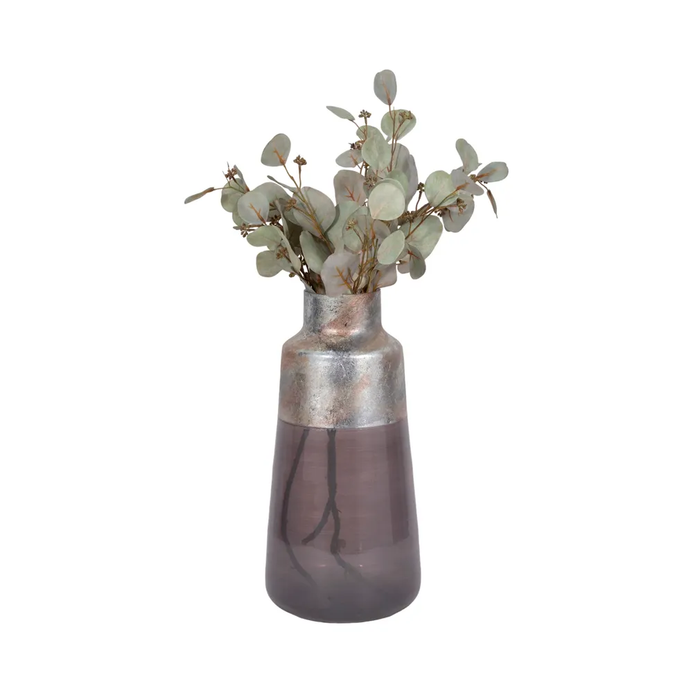ORIONPARK GRAY GLASS VASE 17 (IN)