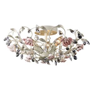 Heritage 17'' Wide 3-Light Semi Flush Mount - Cream 1