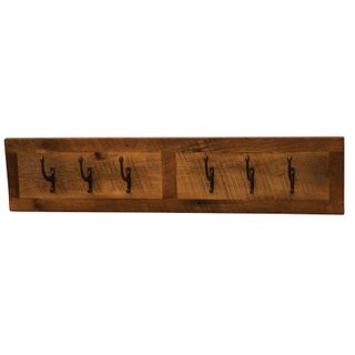 Barnwood Wall Coat Rack - 36-inch with 6 Pegs