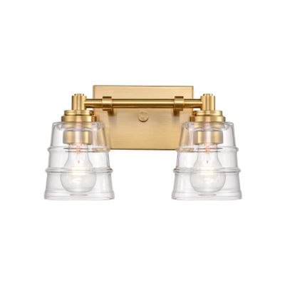 Pulsate 13″ Wide 2-Light Vanity Light - Satin Brass