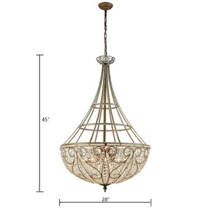 Elizabethan 28'' Wide 10-Light Chandelier - Dark Bronze 2