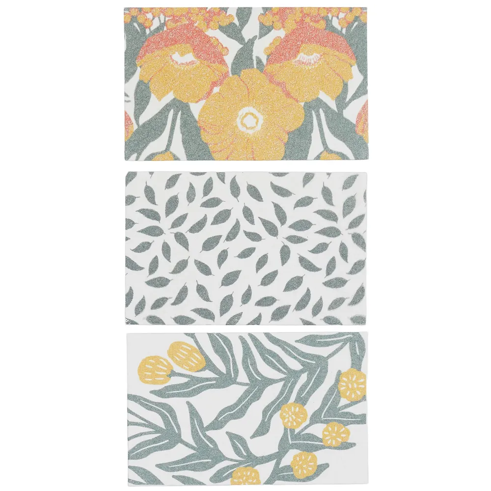 Icelandic Poppies Gold Pop-Up Sponge Set 3