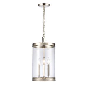 Mendoza 10.25'' Wide 3-Light Pendant - Polished Nickel 1