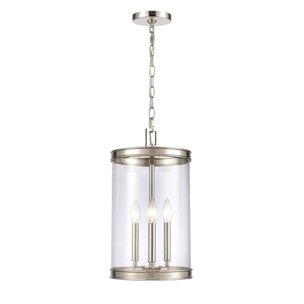 Mendoza 10.25'' Wide 3-Light Pendant - Polished Nickel