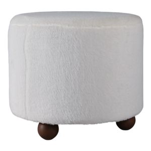 BAKERGROVE IVORY OTTOMAN 18 (IN) 4