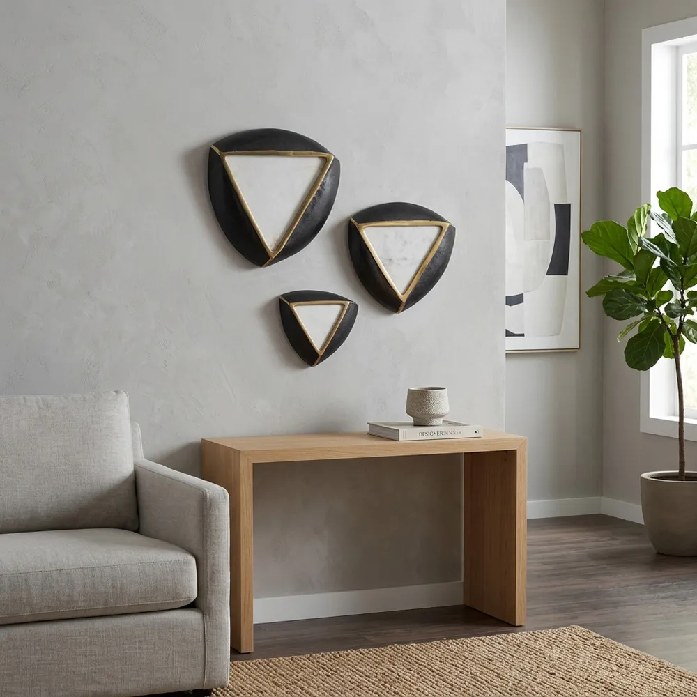 EATONSTONE SET OF 3 GRAY WALL SCULPTURES 2 (IN)