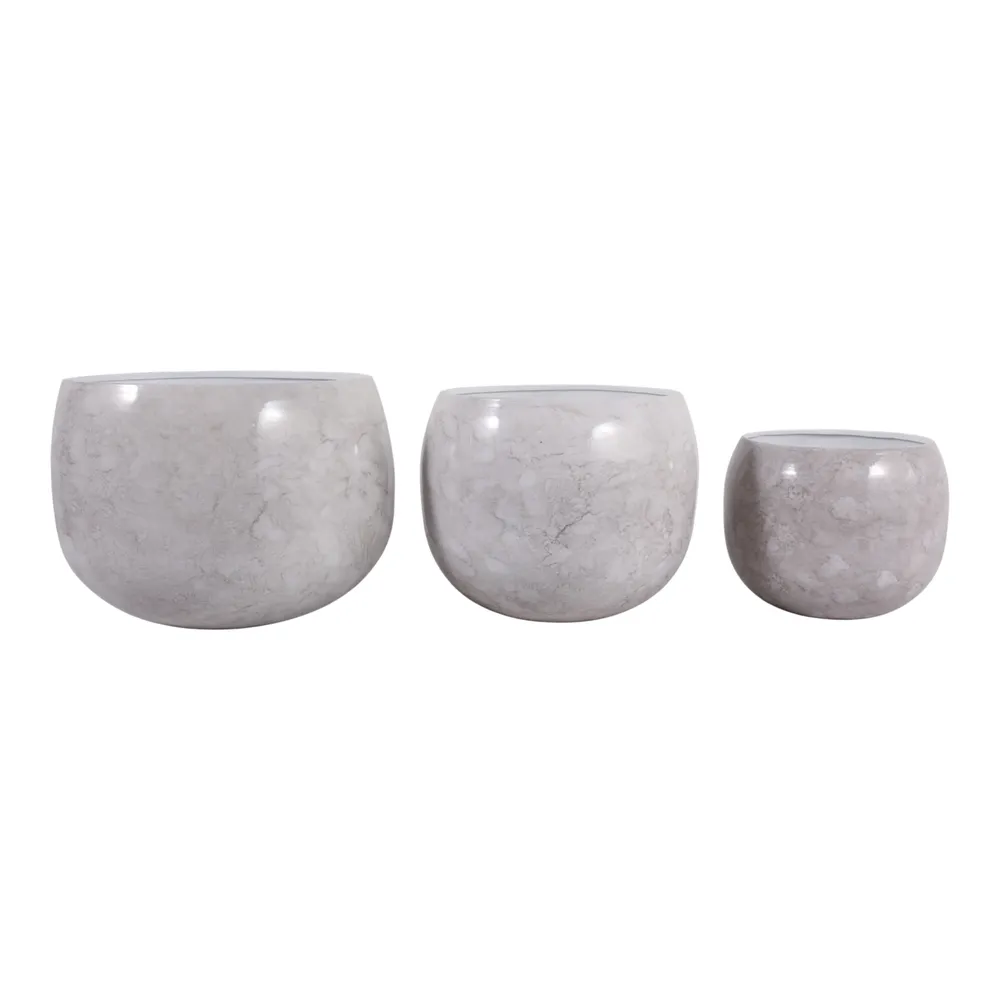 JAKEWICK SET OF 3 IVORY PLANTER 11 (IN)