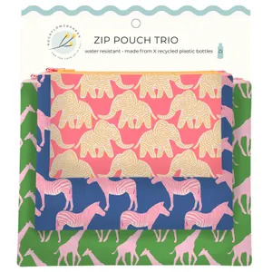 Safari Pop Zip Pouch Trio (set 3) 3