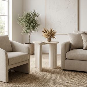 BERGENWELL IVORY TABLE 24 (IN) 12
