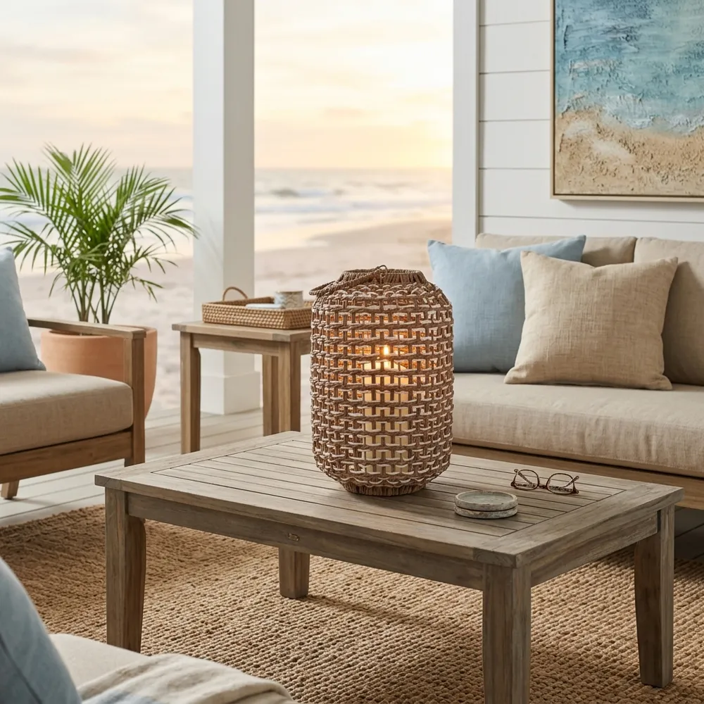 LARKSIDE BROWN LANTERN 17 (IN)
