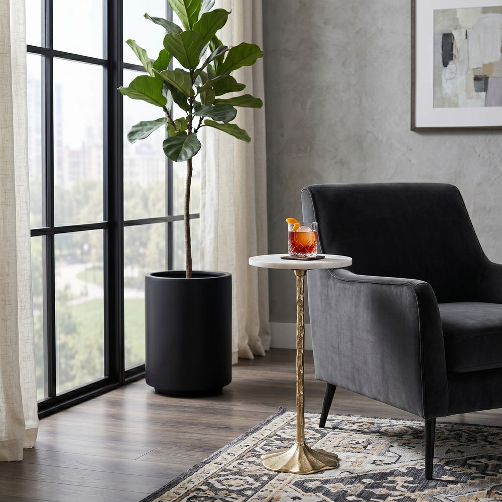 CUTTERBROOK WHITE ACCENT TABLE 24 (IN)
