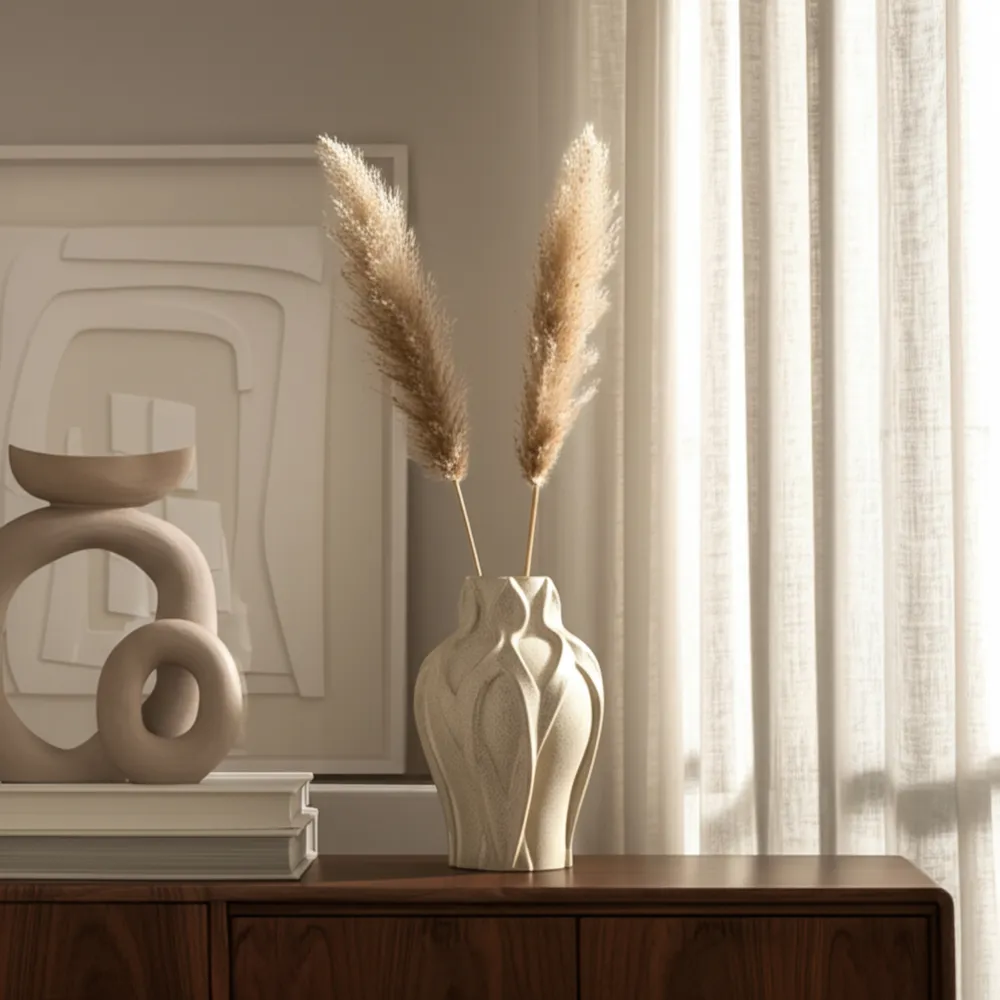 CARLTONOAK IVORY VASE 15 (IN)