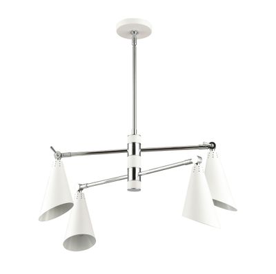 Luca 26″ Wide 4-Light Chandelier - Polished Chrome
