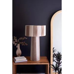 Natural and Khaki Jute Table Lamp with Shade 3