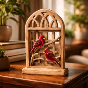 Cardinals in Window 10.75x7.75in 1