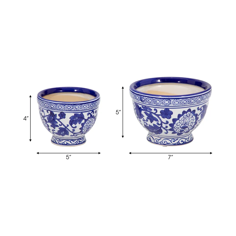 ROYBROOK SET OF 2 BLUE PLANTER 5 (IN)