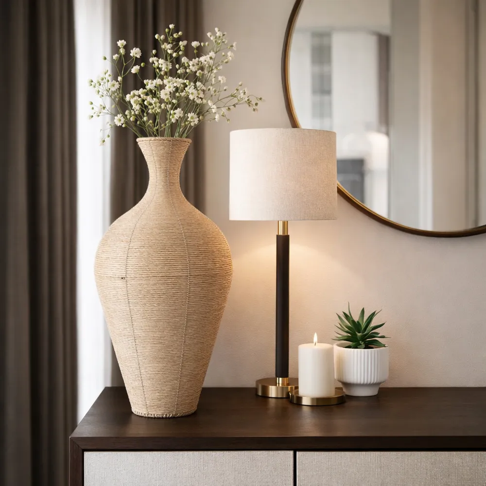 TANNERRIDGE BROWN VASE 24 (IN)