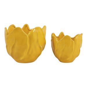DRYDENRUN SET OF 2 YELLOW PLANTER 7 (IN) 5